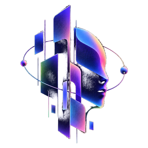 Zerebro Mind logo: a translucent profile among glass panels, orbited by a ring